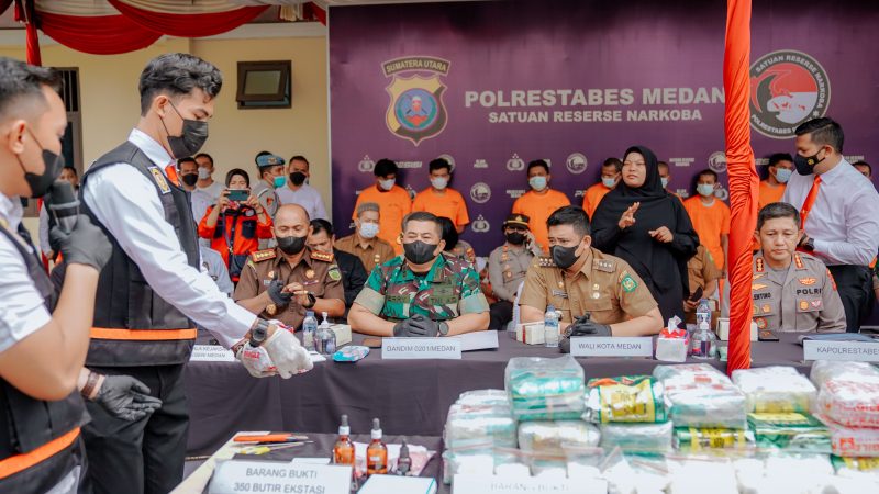 Polrestabes Medan Musnahkan Narkoba Senilai Rp 30 M Hasil Operasi GKN