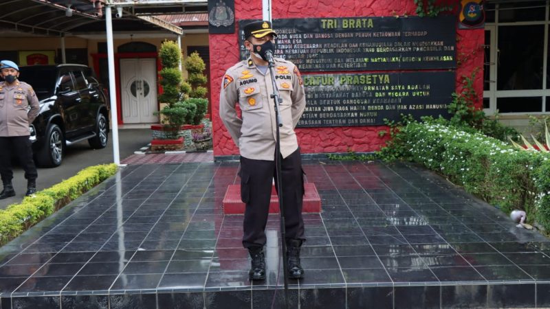 Polres Binjai Apel Gabungan Pengamanan Malam Takbiran Idul Adha 1443 H