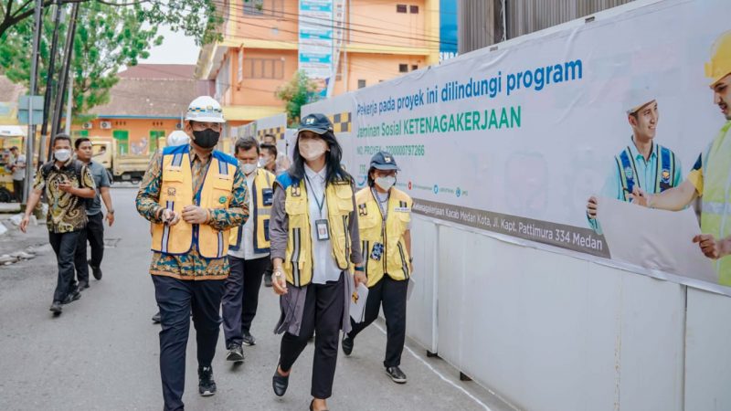 Walikota Medan Tinjau Pembangunan Infrastruktur Permukiman Kota Lama Kesawan