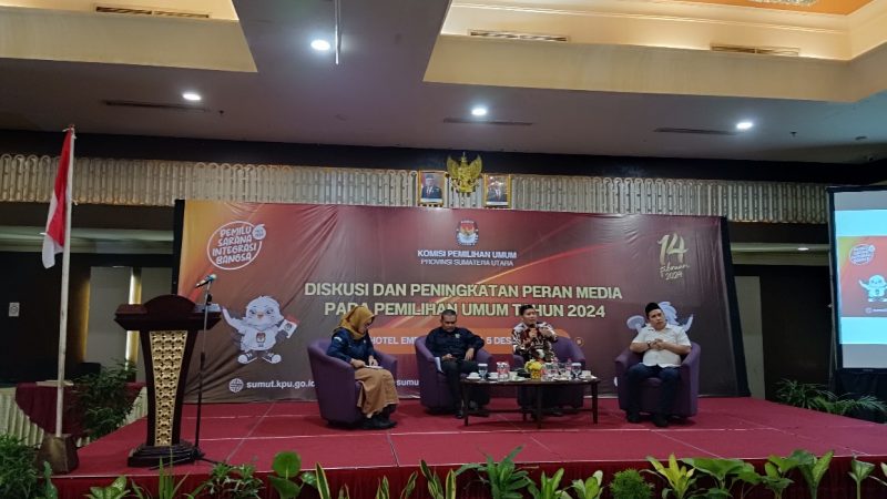 Jelang Pemilu, KPU Provinsi Sumut Gelar Diskusi Dengan Awak Media