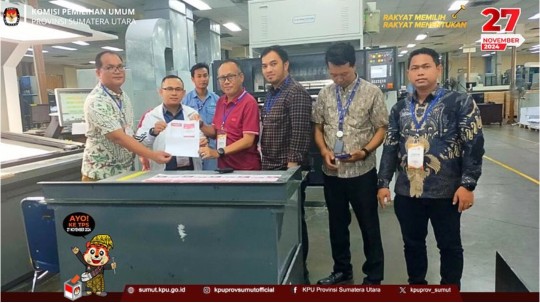 KPU Sumut Monitoring Pencetakan Surat Suara Untuk Pilgubsu Tahun 2024