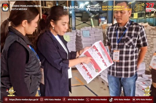 KPU Medan Monitoring Pencetakan Surat Suara Untuk Pilkada Tahun 2024
