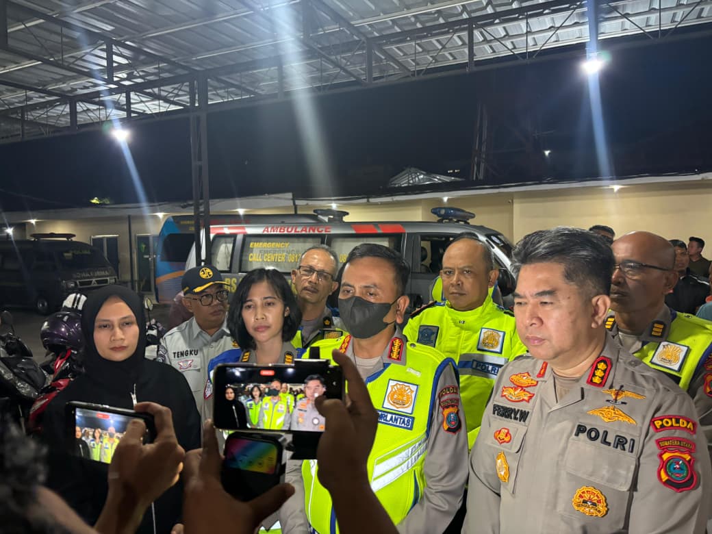 Ditlantas Polda Sumut Fasilitasi Ambulans dan Pengawalan Jenazah Korban Laka Kereta Api di Tebing Tinggi