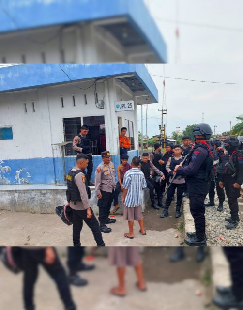 Sapu Bersih Gangguan Kamtibmas, Brimob Polda Sumut dan Polres Pelabuhan Belawan Tunjukkan Kehadiran Negara