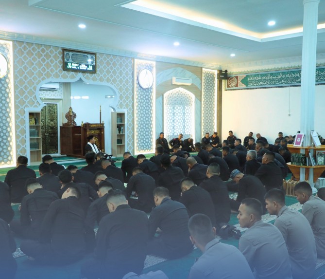 Bangun Karakter dan Keteguhan Moral, Brimob Sumut Gelar Pembinaan Rohani untuk Personel