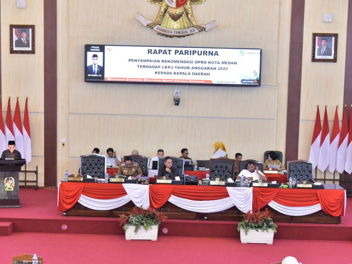 DPRD Medan Gelar Rapat Paripurna Tentang Penyampaian Rekomendasi LKPJ Tahun Anggaran 2025