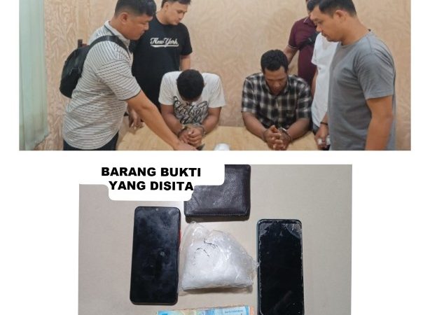 Sat Narkoba Polres Pelabuhan Belawan Gagalkan Peredaran 1 Ons Shabu, 2 Pengedar ditangkap