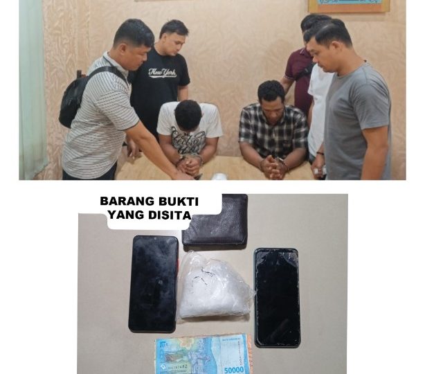 Sat Narkoba Polres Pelabuhan Belawan Gagalkan Peredaran 1 Ons Shabu, 2 Pengedar ditangkap