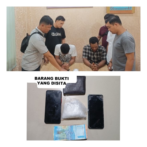 Sat Narkoba Polres Pelabuhan Belawan Gagalkan Peredaran 1 Ons Shabu, 2 Pengedar ditangkap
