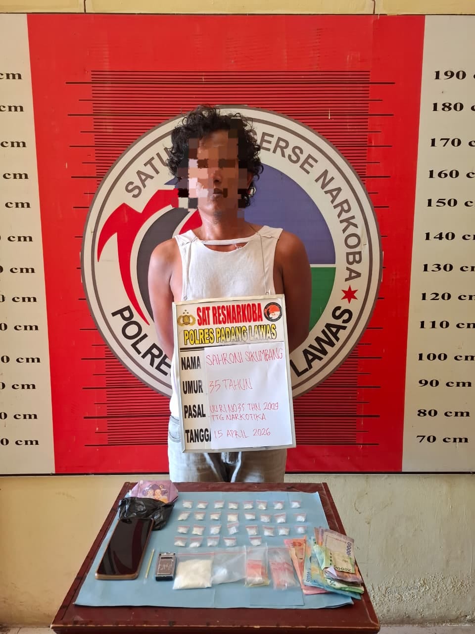 Satresnarkoba Polres Palas Tangkap Seorang Pengedar dengan Barang Bukti Sabu