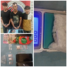 Satresnarkoba Polres Palas Berhasil Ungkap Kasus Narkotika Jenis Sabu, Amankan 4 Orang dan barang buktinya