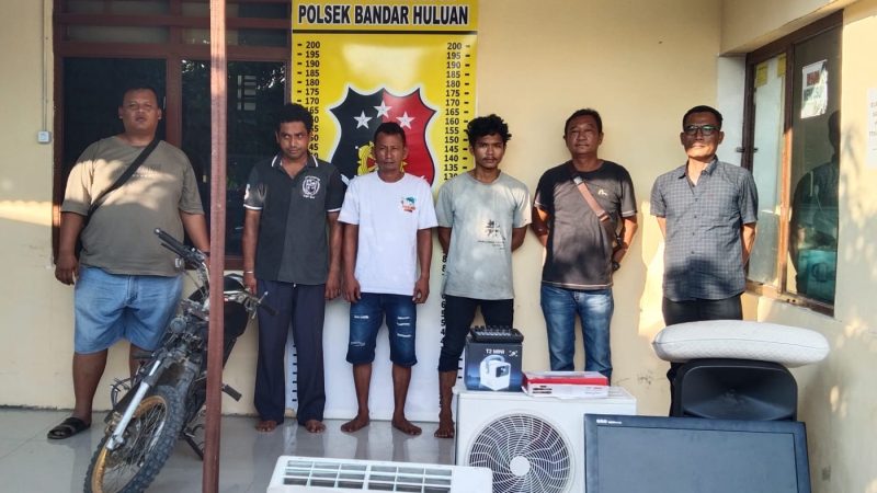 Gerak Cepat! Reskrim Polsek Bandar Huluan Ringkus Tiga Pelaku Curat dalam Satu Malam, Kerugian Korban Capai Rp 14,5 Juta