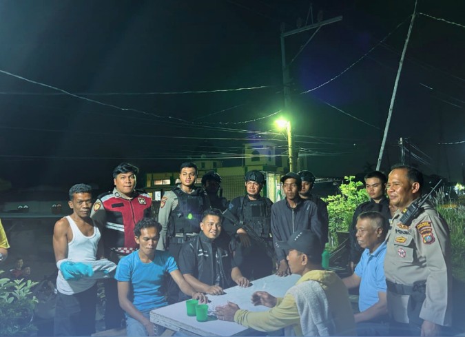 Patroli Skala Besar KRYD, Batalyon A Pelopor Satuan Brimob Polda Sumut Hadir Jaga Kondusifitas Belawan