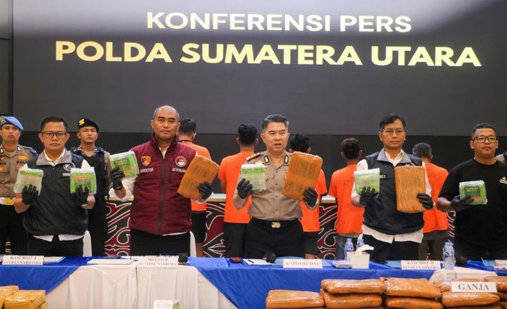 Selamatkan 813 Ribu Jiwa, Polda Sumut Gagalkan Peredaran 72 Kg Sabu dan 151 Kg Ganja