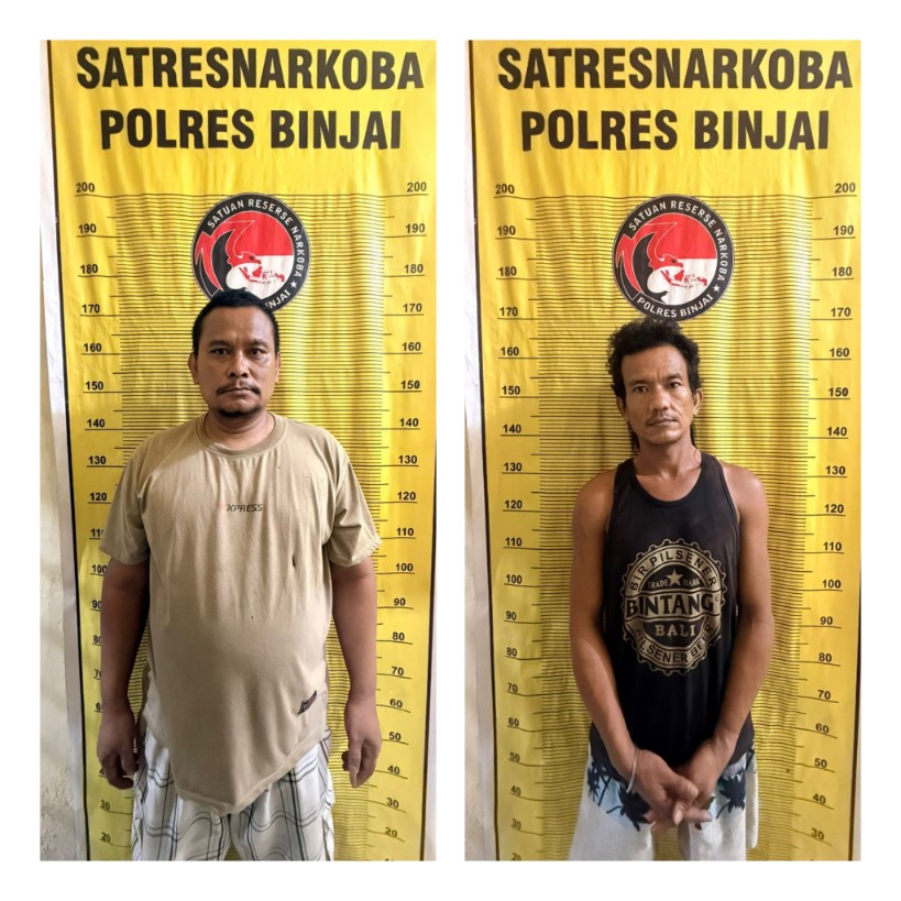 Kolaborasi Polres Binjai dengan BNNK Binjai Gerebek Sarang Narkoba, Dua Orang Diamankan