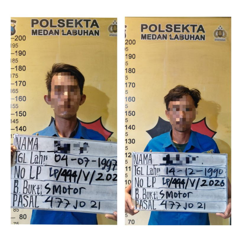 Polsek Medan Labuhan Ungkap Kasus Curat, Dua Tersangka Diamankan Usai Sempat Sembunyikan Motor Curian