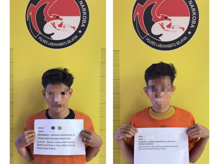 Polres Labusel Gagalkan Transaksi Sabu, Dua Pria Ditangkap dengan Barang Bukti 100 Gram