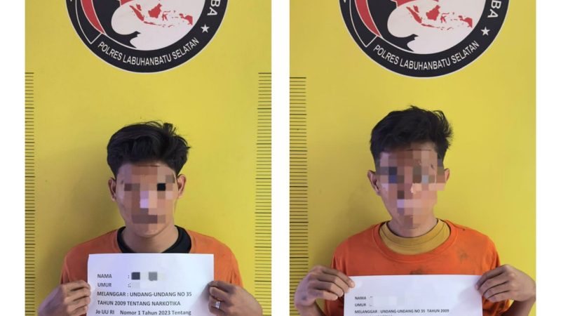 Polres Labusel Gagalkan Transaksi Sabu, Dua Pria Ditangkap dengan Barang Bukti 100 Gram