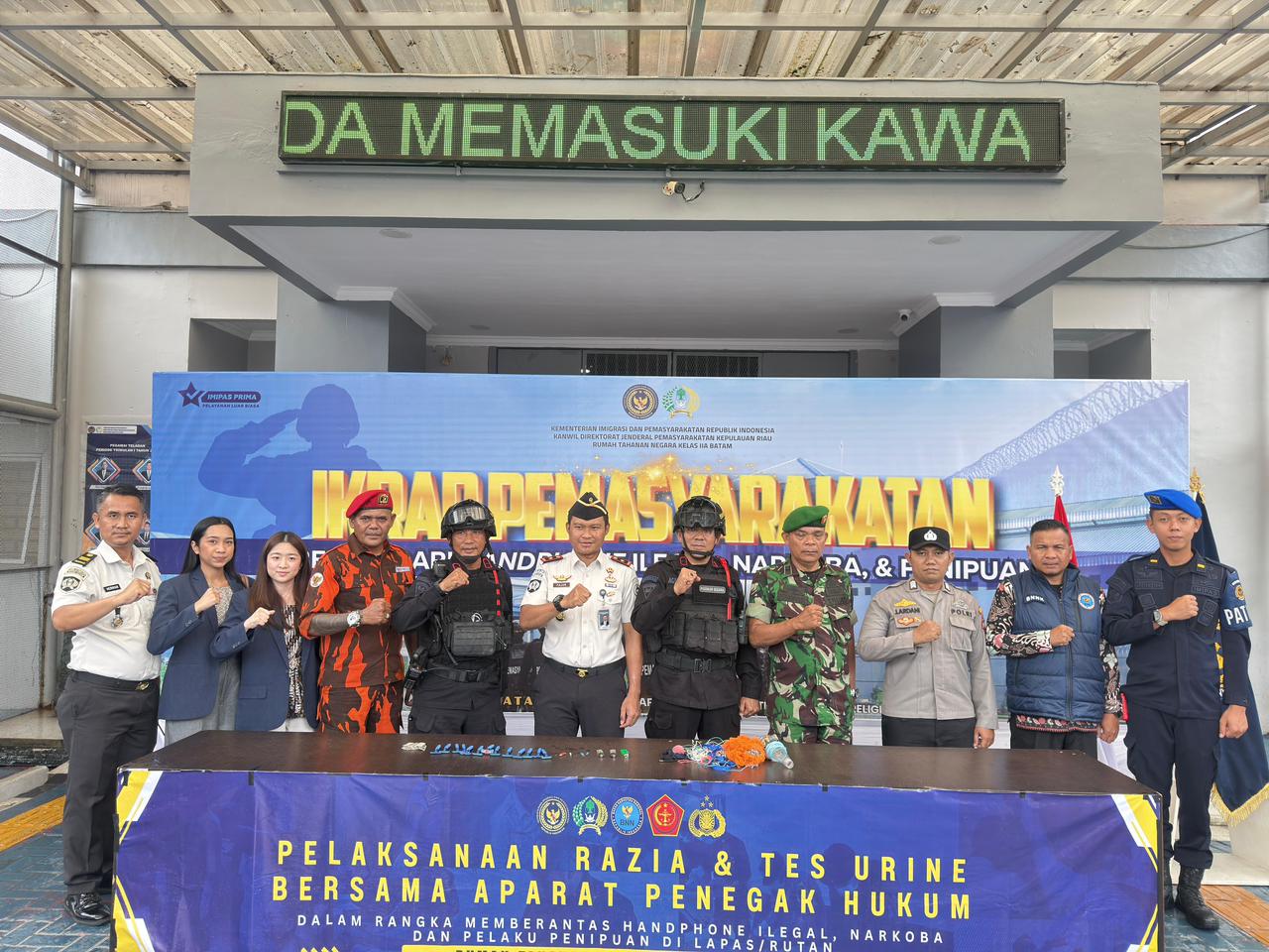 RUTAN BATAM TEGUHKAN KOMITMEN BERSIH DARI HANDPHONE ILEGAL, NARKOBA, DAN PENIPUAN