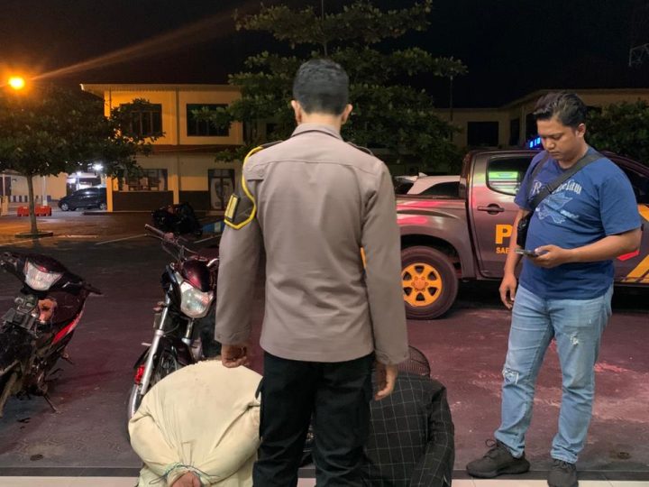 Personel Polres Batu Bara Respon Cepat 110 Amankan Terduga Pelaku Pencurian di Desa Sumber Padi