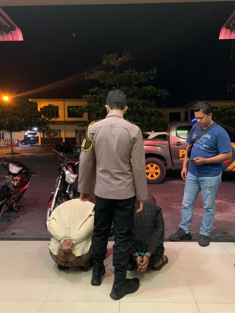 Personel Polres Batu Bara Respon Cepat 110 Amankan Terduga Pelaku Pencurian di Desa Sumber Padi