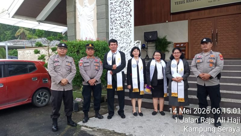 Pengamanan Hari Kenaikan Yesus Kristus 2026 di Wilayah Polresta Barelang Berjalan Aman dan Kondusif