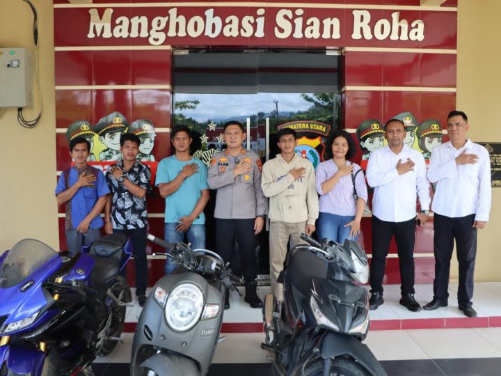 Polres Tapteng Kembalikan 3 Unit Sepeda Motor Hasil Ungkap Kasus Curanmor ke Pemiliknya