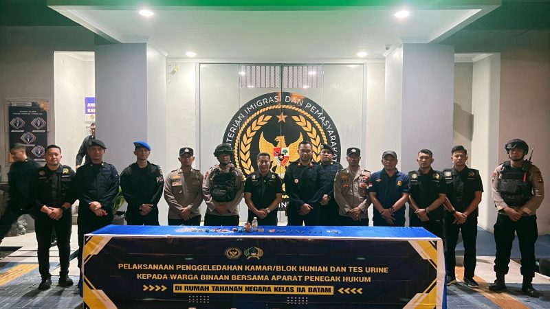 PERANGI NARKOBA DAN BARANG TERLARANG, RUTAN BATAM BERSAMA APARAT GABUNGAN JAGA MARWAH PEMASYARAKATAN