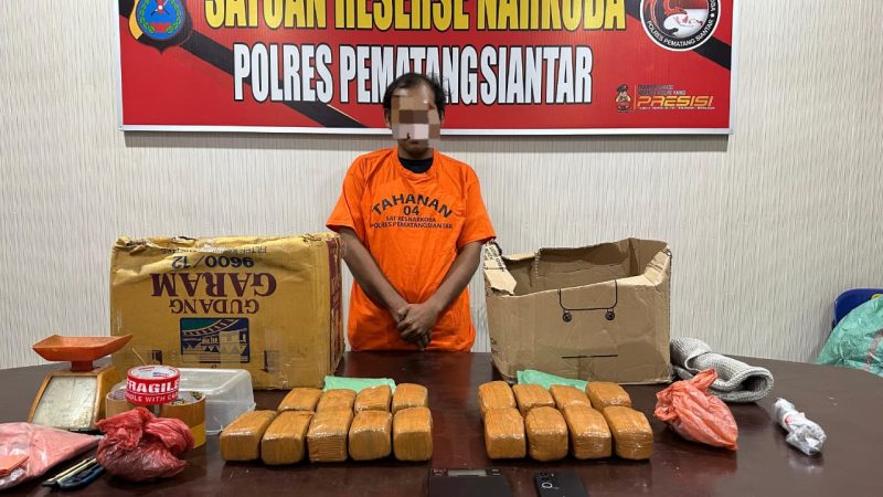 Polres Pematang Siantar Berhasil Ungkap Peredaran Ganja 7 Kg