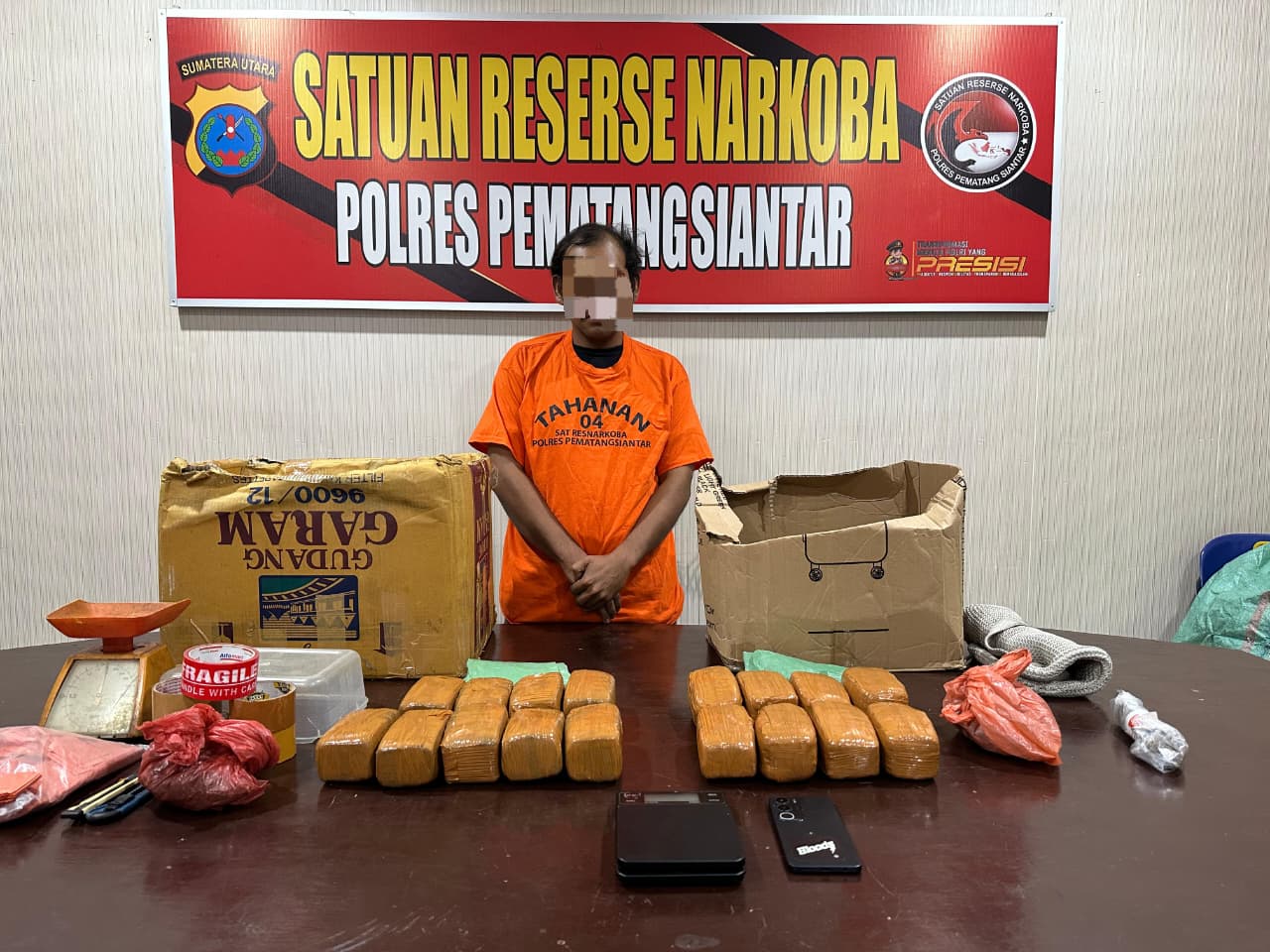 Polres Pematang Siantar Berhasil Ungkap Peredaran Ganja 7 Kg
