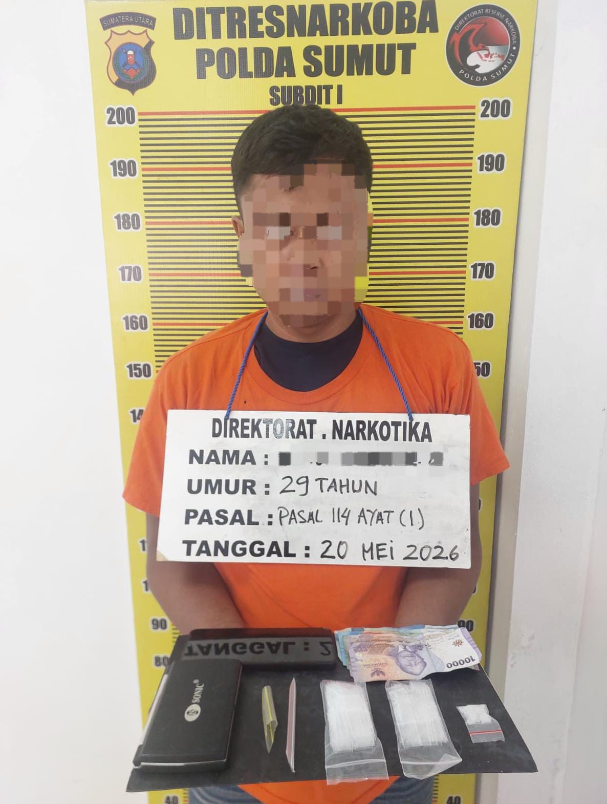 Sabu Siap Edar Digagalkan di Tanjung Morawa, Pengedar Diciduk Polisi Saat Hendak Transaksi