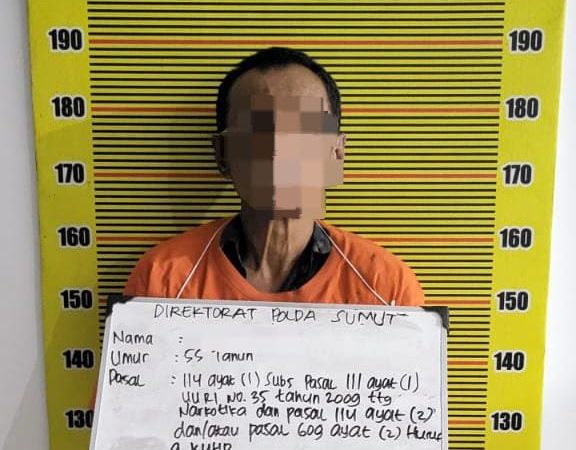 Edarkan Sabu dan Ganja dari Rumah, Pria 55 Tahun di Medan Tembung Ditangkap Polda Sumut