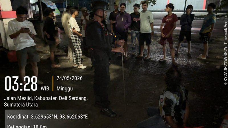 Patroli Blackout, Brimob Polda Sumut Gagalkan Aksi Pencurian Kabel Tembaga di Helvetia
