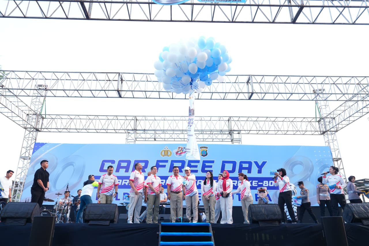 Polda Sumut Sulap Car Free Day Jadi Pesta Rakyat HUT Bhayangkara ke-80, Ribuan Warga Padati Lapangan Merdeka