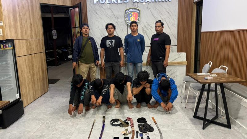 Respons Cepat Laporan 110, Timsus Geng Motor Polres Asahan Amankan Remaja Diduga Terlibat Tawuran Bersenjata