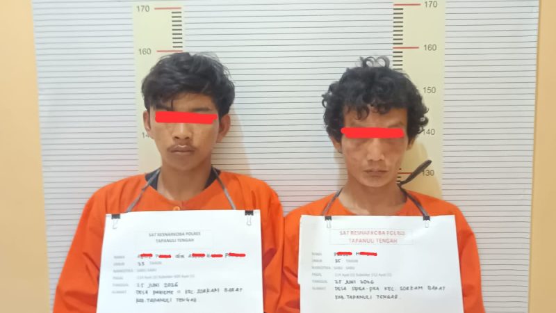 Sikat Pengedar Sabu di Sorkam Barat, Sat Resnarkoba Polres Tapteng Amankan Dua Pria