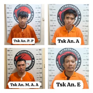 Satresnarkoba Polres Batu Bara Ungkap Empat Kasus Peredaran Narkotika, Empat Tersangka Diamankan