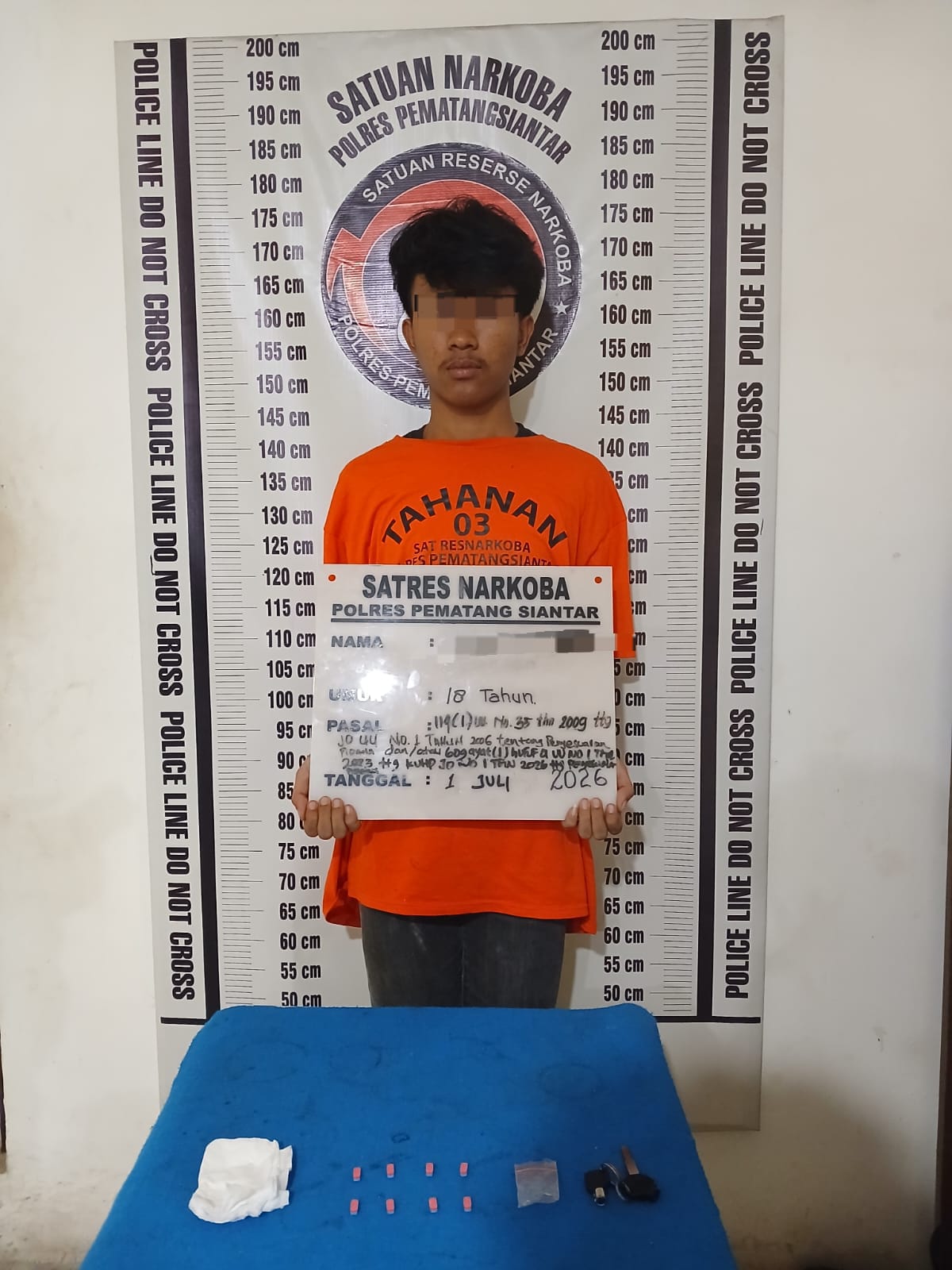 Putus Rantai Peredaran Narkoba,Polres Pematangsianțar Amankan Pemilik Ekstasi 8 Butir 