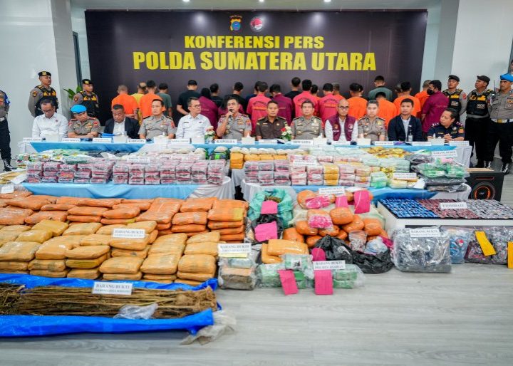 Polda Sumut Ungkap 3.865 Kasus Narkoba dalam Enam Bulan, Sita 5,3 Ton Barang Bukti