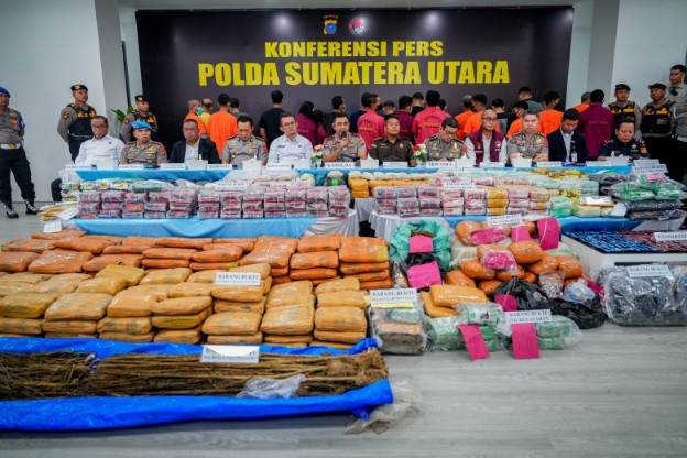 Polda Sumut Ungkap 3.865 Kasus Narkoba dalam Enam Bulan, Sita 5,3 Ton Barang Bukti