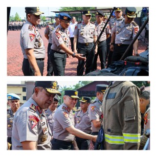 Kapolda Sumut Cek Kesiapsiagaan Personel, Kendaraan dan Peralatan Penanganan Karhutla