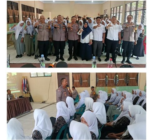 Polri Hadir di Sekolah, Sat Binmas Polres Langkat Edukasi Pelajar Cegah Pergaulan Bebas dan Gangguan Kamtibmas