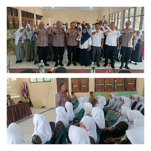 Polri Hadir di Sekolah, Sat Binmas Polres Langkat Edukasi Pelajar Cegah Pergaulan Bebas dan Gangguan Kamtibmas
