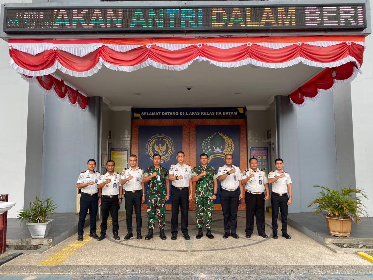 Danlanud Hang Nadim Batam Beserta Jajaran Kunjungi Lapas Kelas IIA Batam