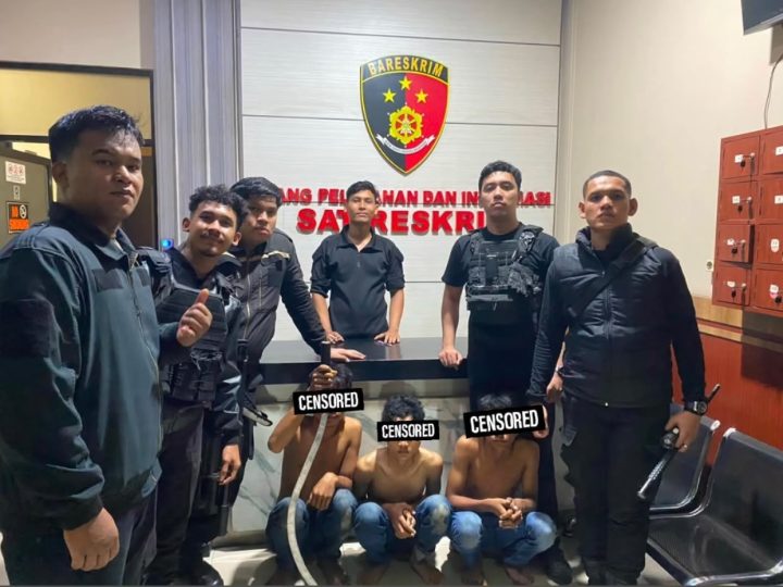 Team Macan Polres Pelabuhan Belawan Amankan Tiga Anggota Geng Motor di Marelan Pasar 9