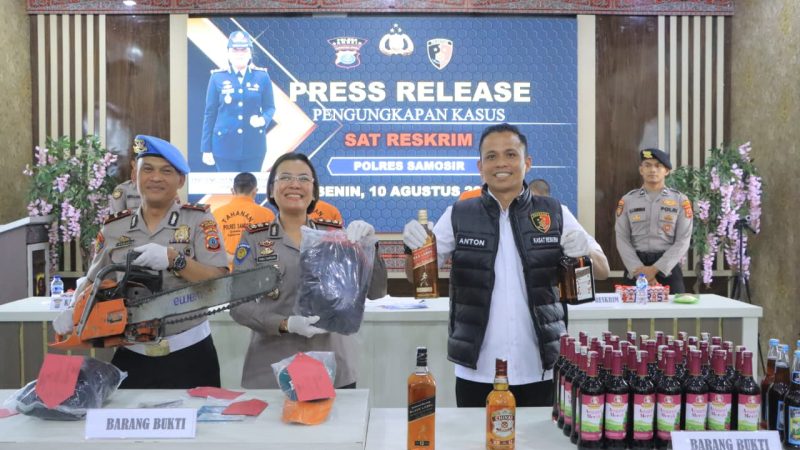 Sat Reskrim Polres Samosir Ungkap 7 Kasus Jadi Perhatian Publik