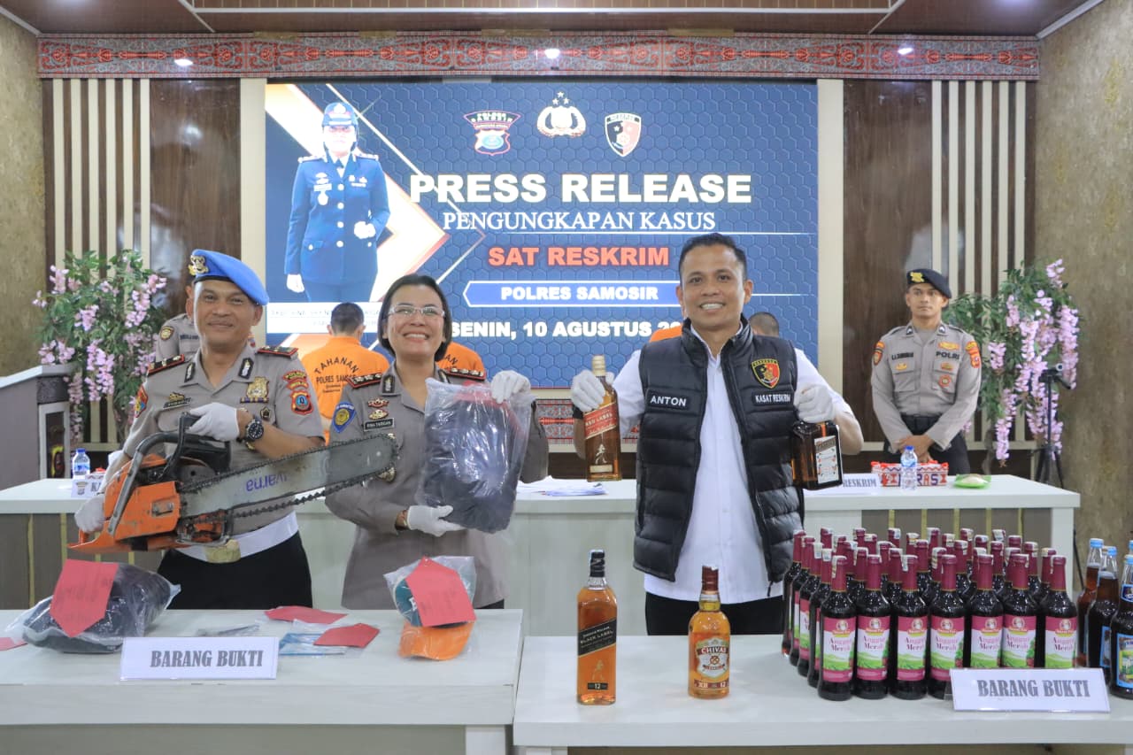 Sat Reskrim Polres Samosir Ungkap 7 Kasus Jadi Perhatian Publik