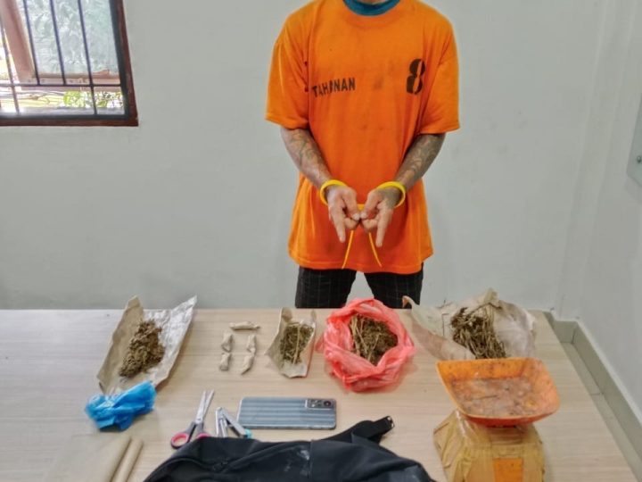 Digerebek Tengah Malam, Polres Karo Temukan Ganja Hampir 108 Gram di Rumah Buruh Bangunan