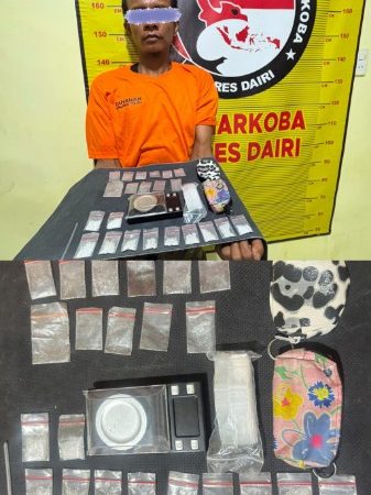 Simpan Sabu Dibungkus Kaos Kaki, Sat Narkoba Polres Dairi Ringkus Terduga Pengedar di Huta Rakyat