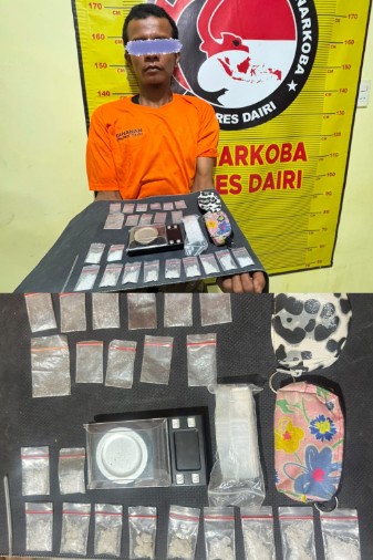 Simpan Sabu Dibungkus Kaos Kaki, Sat Narkoba Polres Dairi Ringkus Terduga Pengedar di Huta Rakyat